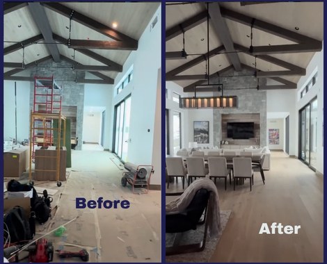 Before and after - Living Room